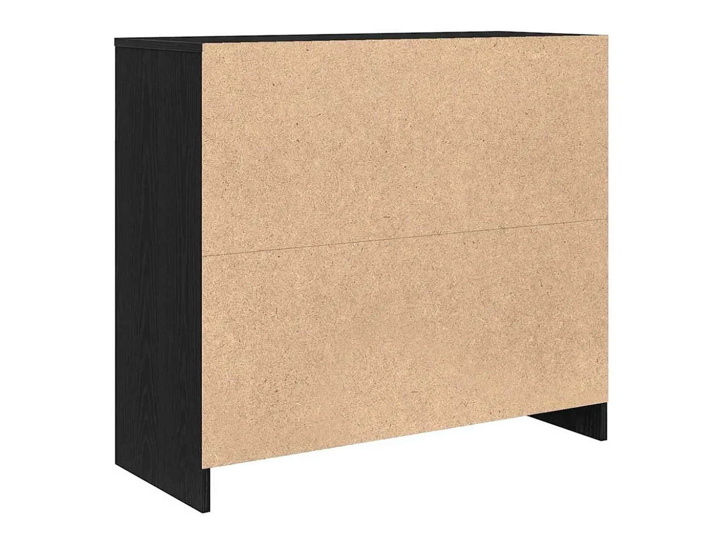 Aparador de madera de roble negro 85x34x76 cm