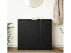 Aparador de madera de roble negro 85x34x76 cm