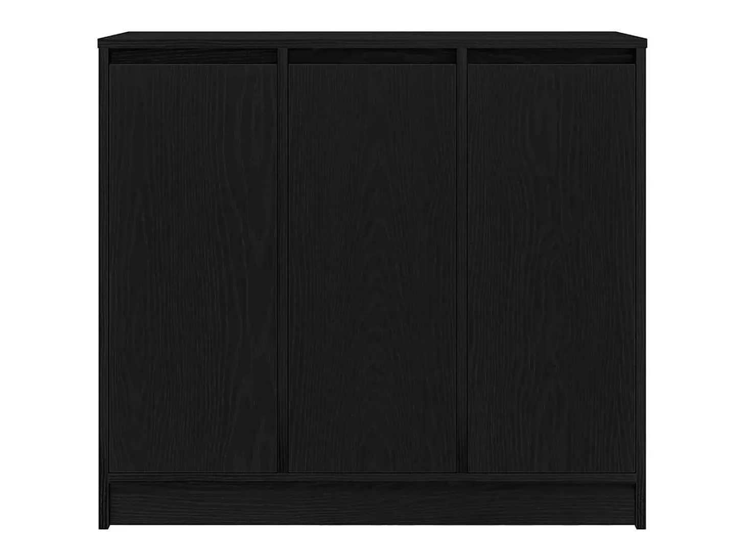 Aparador de madera de roble negro 85x34x76 cm