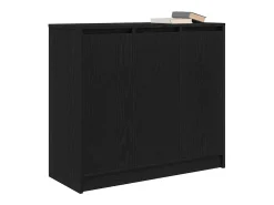 Aparador de madera de roble negro 85x34x76 cm