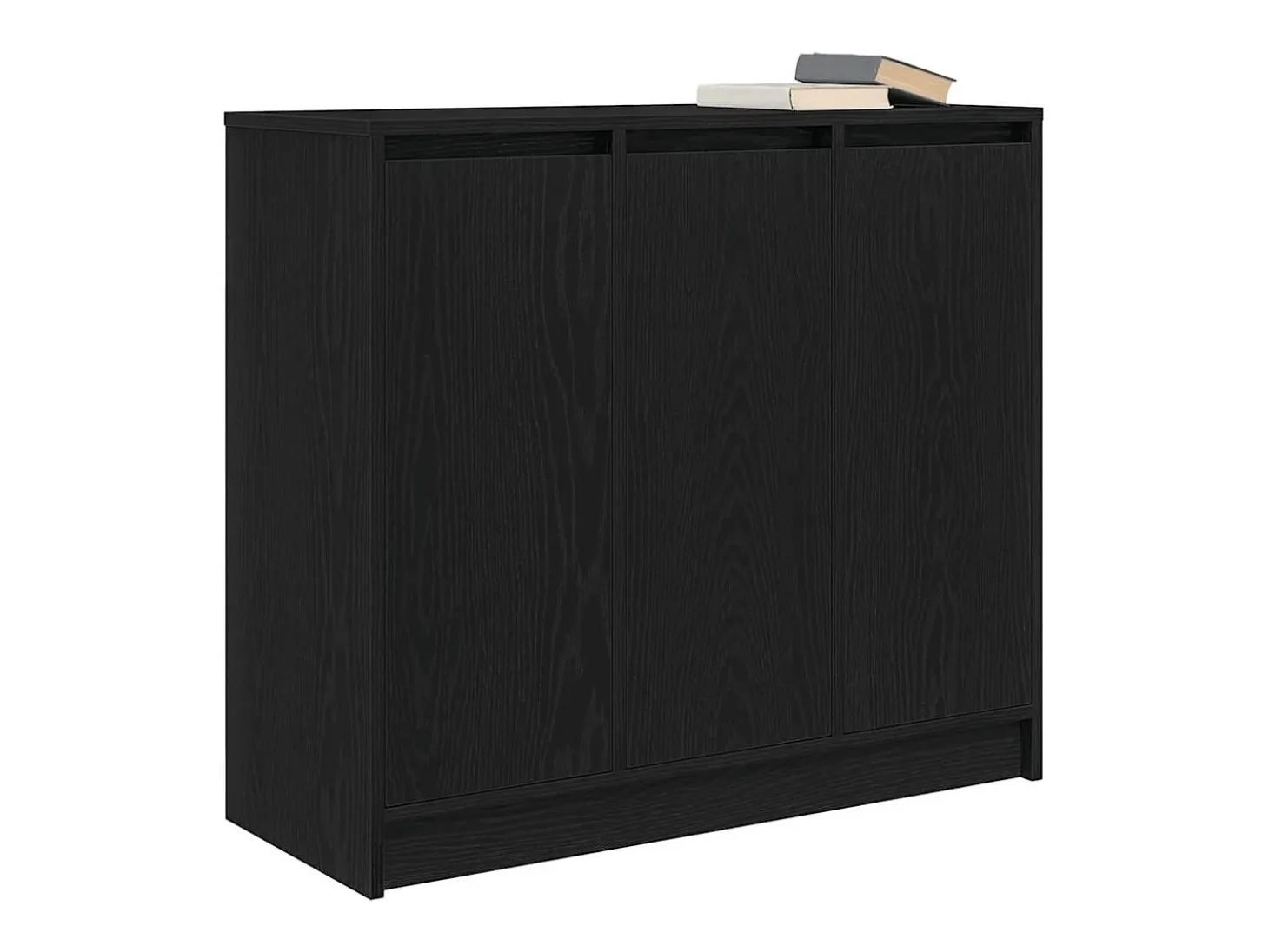 Aparador de madera de roble negro 85x34x76 cm