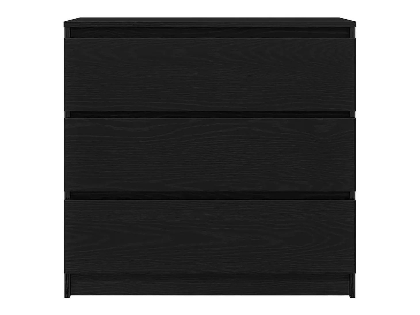 Aparador de madera de roble negro 80x35x76 cm