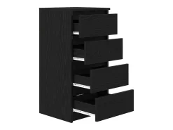 Aparador de madera de roble negro 37,5x35x76 cm