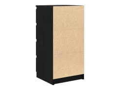 Aparador de madera de roble negro 37,5x35x76 cm