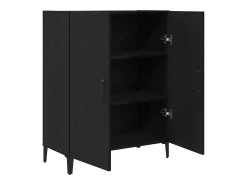 Aparador de madera de roble negro 69,5x34x90 cm