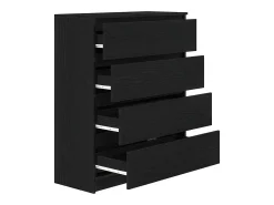 Aparador de madera de roble negro 80x35x99 cm