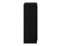 Aparador de madera de roble negro 80x35x99 cm