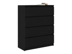 Aparador de madera de roble negro 80x35x99 cm