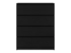 Aparador de madera de roble negro 80x35x99 cm