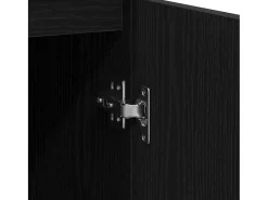 Aparador de madera de roble negro 57x34x76 cm