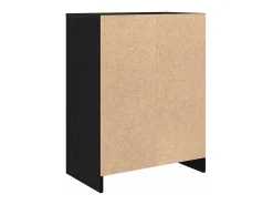 Aparador de madera de roble negro 57x34x76 cm