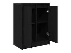 Aparador de madera de roble negro 57x34x76 cm