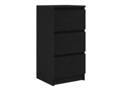 Aparador de madera de roble negro 37,5x35x76 cm
