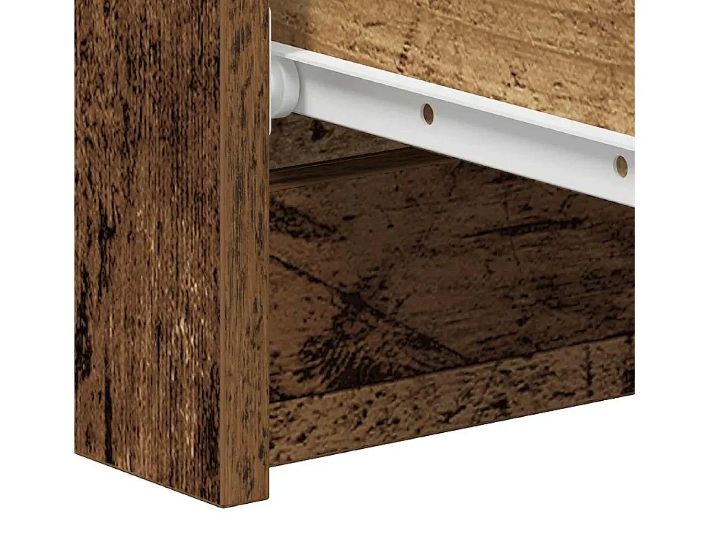 Aparador de madera ingeniería madera envejecida 60x35x98,5cm