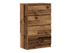 Aparador de madera ingeniería madera envejecida 60x35x98,5cm