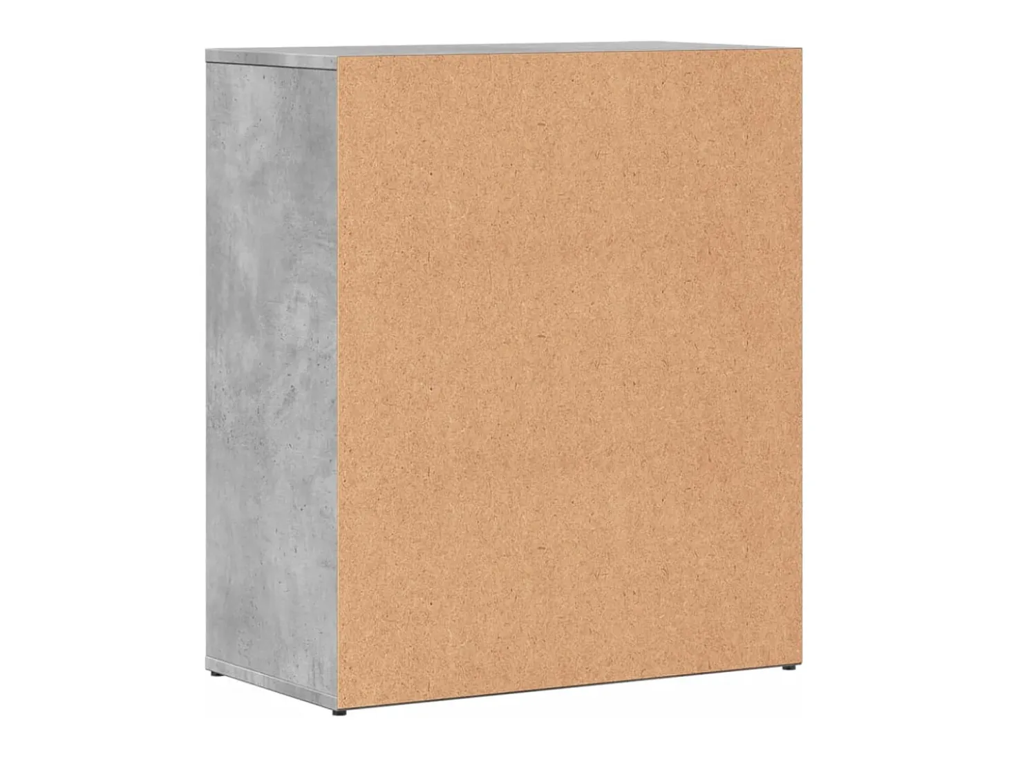Aparador de madera ingeniería 2 uds gris hormigón 60x31x70 cm