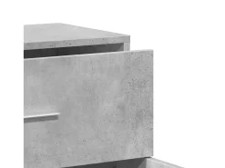Aparador de madera ingeniería 2 uds gris hormigón 60x31x70 cm