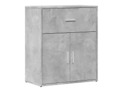 Aparador de madera ingeniería 2 uds gris hormigón 60x31x70 cm ES331395