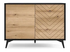 Aparador de madera laminada de 2 puertas 104x77 cm