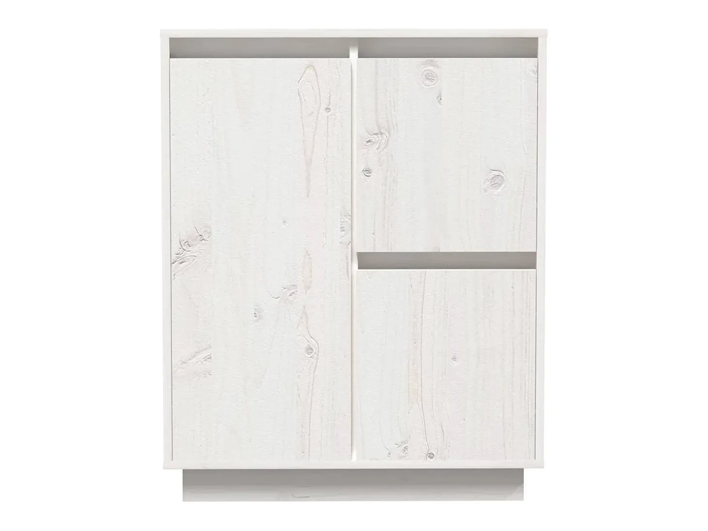 Aparador de madera maciza de pino blanco 60x34x75 cm ES109277