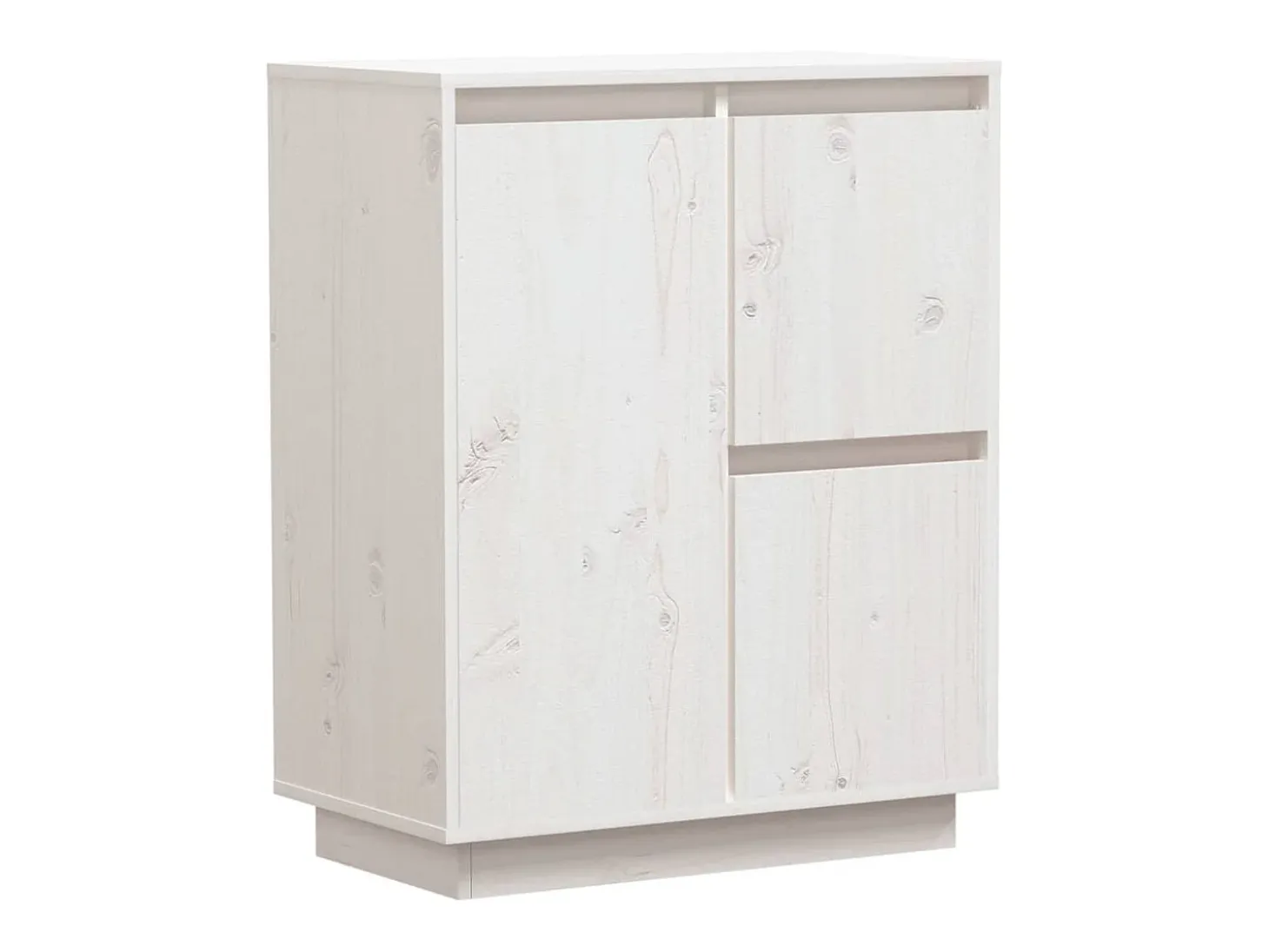 Aparador de madera maciza de pino blanco 60x34x75 cm ES109277