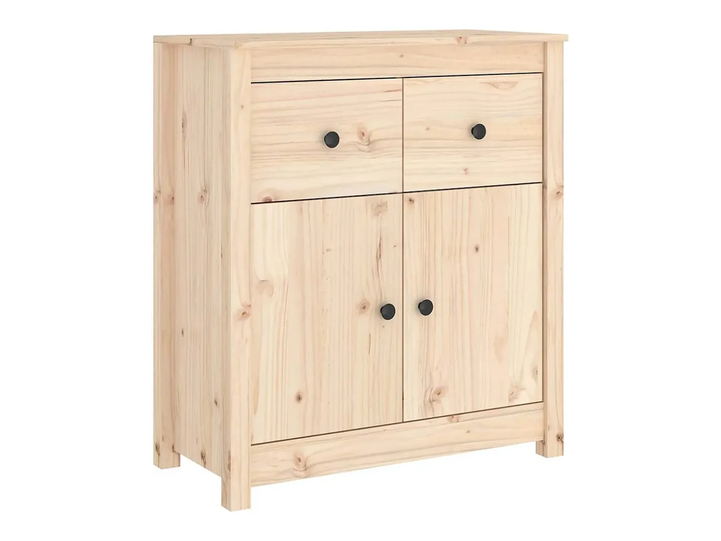 Aparador de madera maciza de pino 70x35x80 cm
