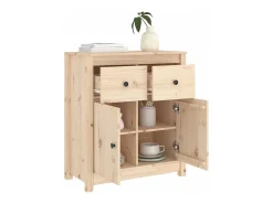 Aparador de madera maciza de pino 70x35x80 cm