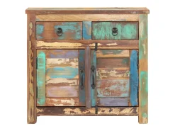 Aparador de madera maciza reciclada 70x35x65 cm