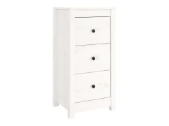 Aparador de madera maciza de pino blanco 40x35x80 cm