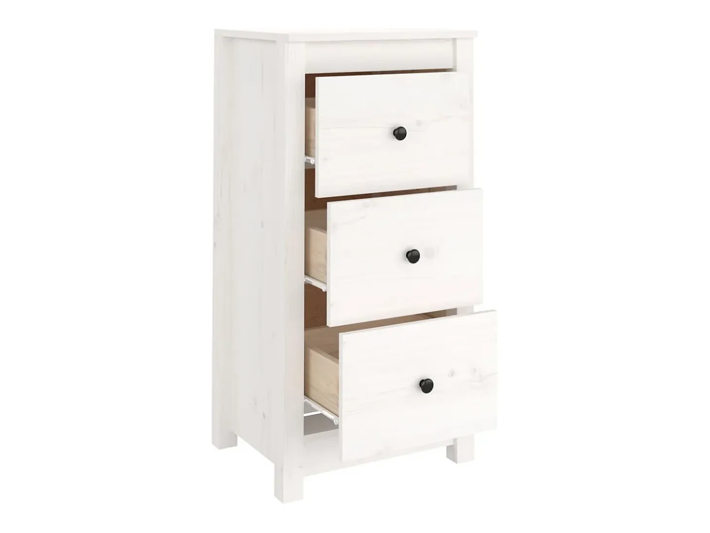 Aparador de madera maciza de pino blanco 40x35x80 cm