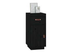 Aparador de madera maciza de pino negro 34x40x75 cm