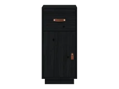 Aparador de madera maciza de pino negro 34x40x75 cm