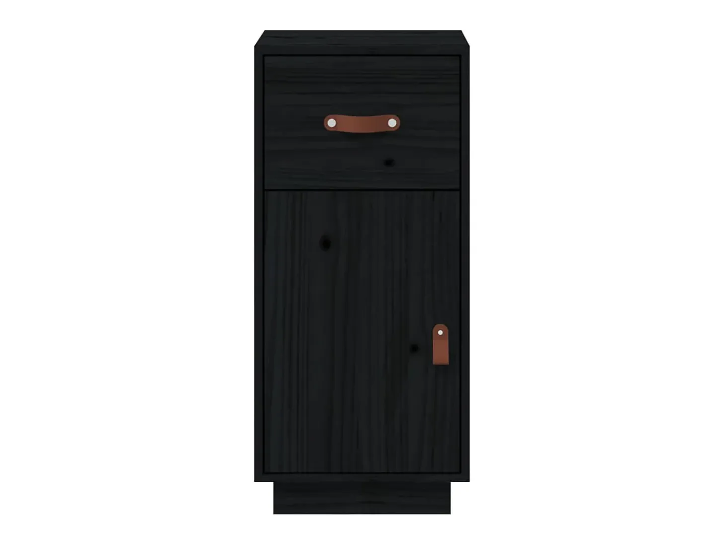 Aparador de madera maciza de pino negro 34x40x75 cm