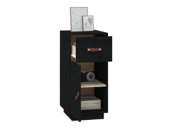 Aparador de madera maciza de pino negro 34x40x75 cm
