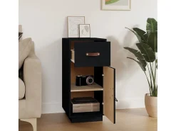 Aparador de madera maciza de pino negro 34x40x75 cm