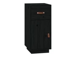 Aparador de madera maciza de pino negro 34x40x75 cm
