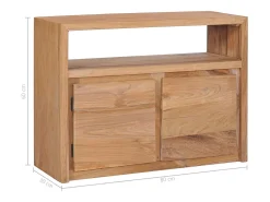 Aparador de madera maciza de teca 80x30x60 cm