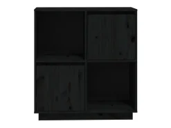 Aparador de madera maciza de pino negro 74x35x80 cm
