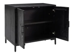 Aparador de madera maciza de pino negro 75x35x70 cm