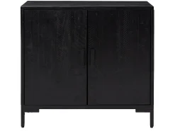 Aparador de madera maciza de pino negro 75x35x70 cm
