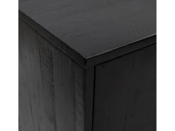 Aparador de madera maciza de pino negro 75x35x70 cm