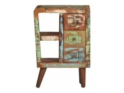 Aparador de madera maciza reciclada 55x30x80 cm