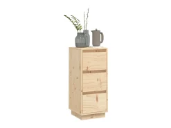 Aparador de madera maciza de pino 32x34x75 cm ES10462