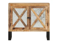 Aparador de madera maciza de mango y metal 80x30x71 cm ES26011