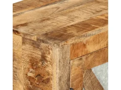 Aparador de madera maciza de mango y metal 80x30x71 cm ES26011