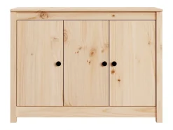 Aparador de madera maciza de pino 110x35x74 cm