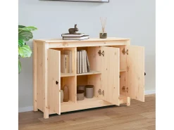 Aparador de madera maciza de pino 110x35x74 cm