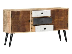 Aparador de madera maciza de mango 118x30x62 cm ES62018