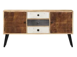 Aparador de madera maciza de mango 118x30x62 cm ES62018