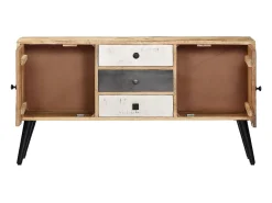 Aparador de madera maciza de mango 118x30x62 cm ES62018